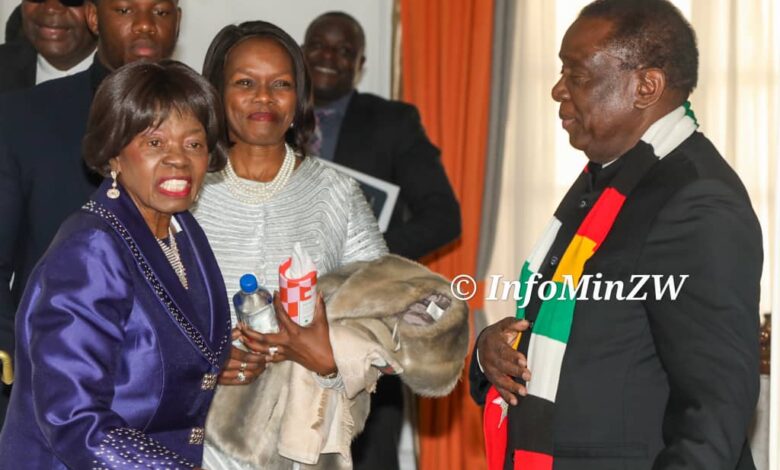 Apostle Dr Eunor Guti Pays Courtesy Visit to President Mnangagwa.
